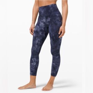 Lululemon align crop 23” Diamond dye asphalt grey true navy, 8